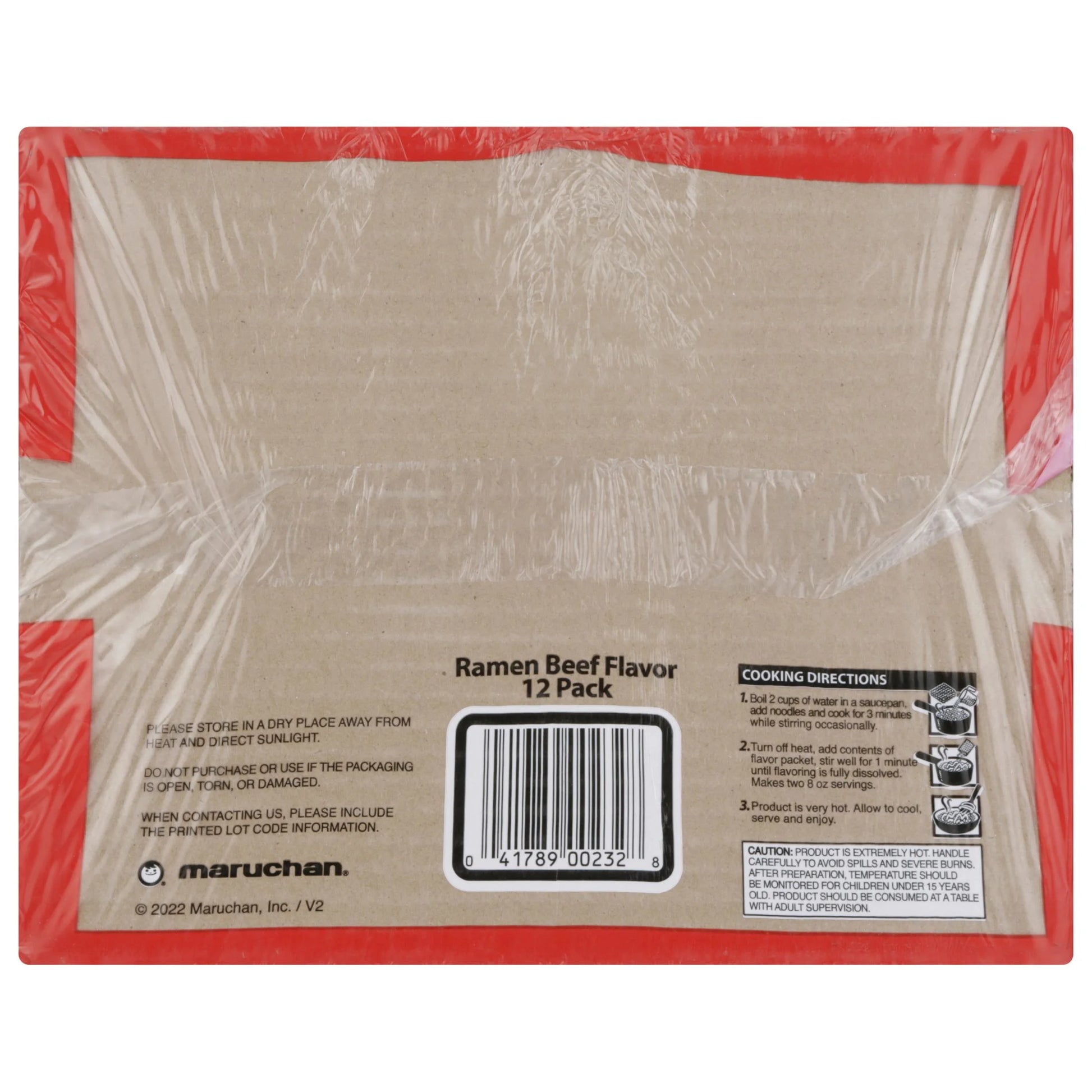 (48 Pack)  Ramen Noodle Beef Flavor Soup, 3 Oz, 12 Count, Shelf Stable Package