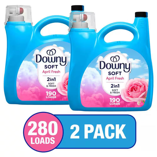Ultra April Fresh Scent Liquid Fabric Softener, 190-Loads, 140 Oz. (2-Pack)