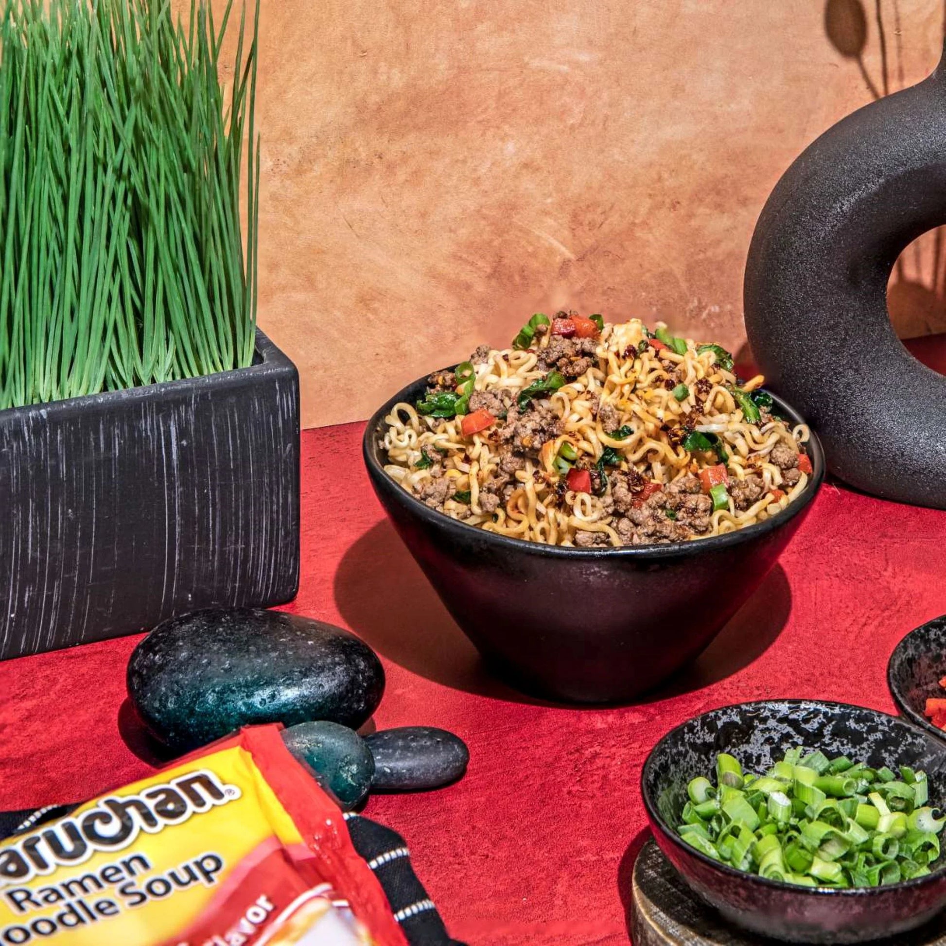 (48 Pack)  Ramen Noodle Beef Flavor Soup, 3 Oz, 12 Count, Shelf Stable Package