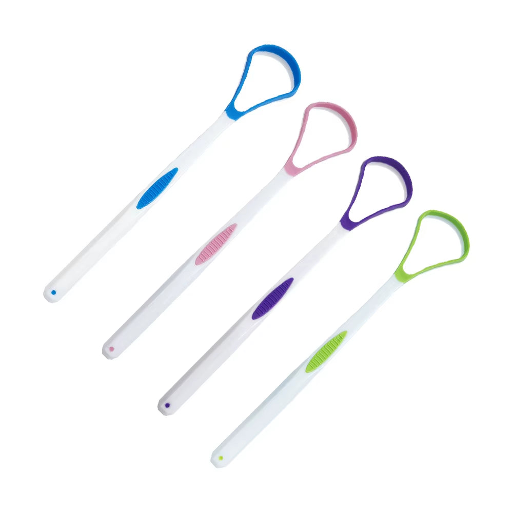 Tongue Coating Cleaner Tongue Scraper Tongue Coating Brush Oral Odor Removal Care Adult Portable Silicone Scraper 3Pcs