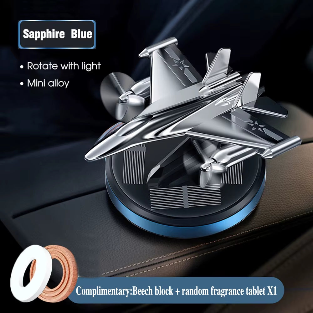 Solar Car Air Freshener Fighter Propeller Flavoring Fragrance Decoration Car Interior Accessories Perfume Diffuser Men and Women