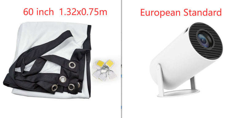 Portable Projector Small Straight Projector For Home Use 180 Degrees Projection Angle Automatic Focus Home Video Projector