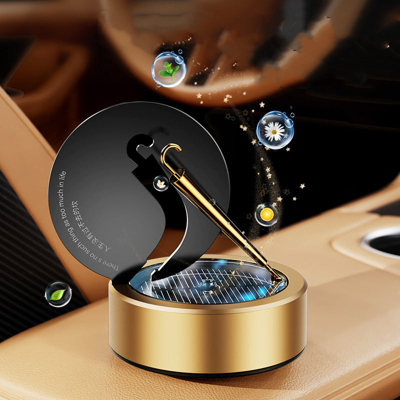 Solar Car Air Freshener Rotating Aromatherapy Diffusing Accessories Interior Durable Original Perfume Car Accessories