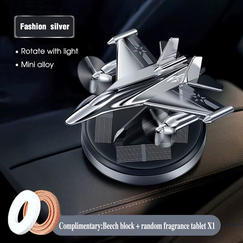 Solar Car Air Freshener Fighter Propeller Flavoring Fragrance Decoration Car Interior Accessories Perfume Diffuser Men and Women