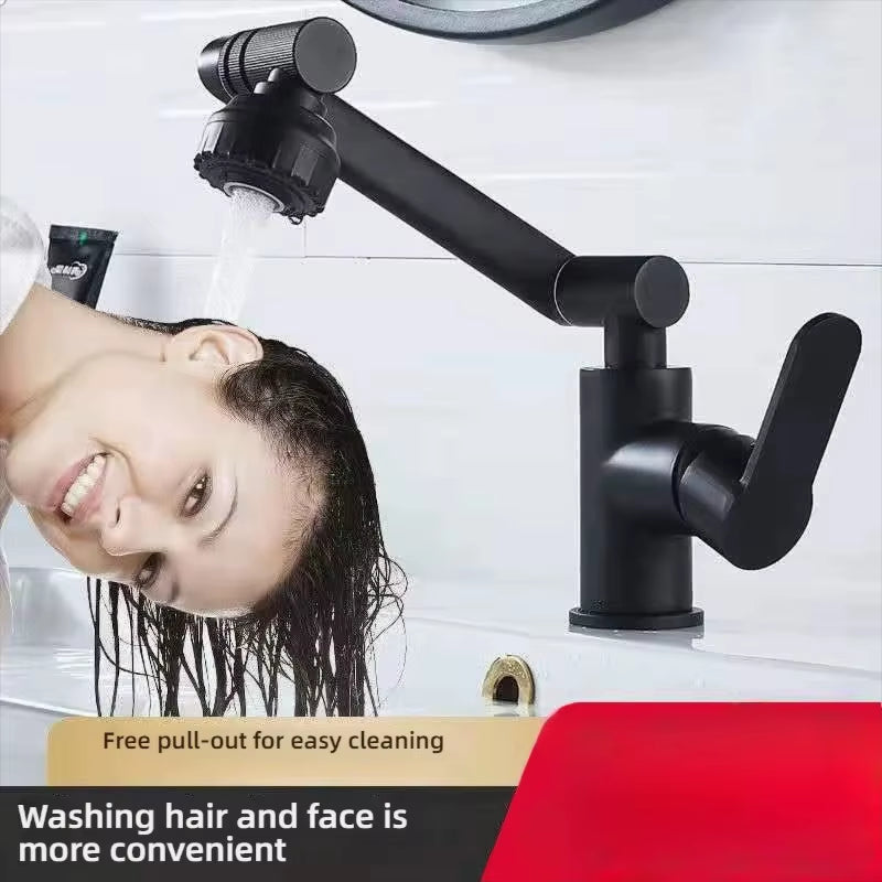 1080° Swivel Kitchen Sink Faucet Bathroom Sink ABS Faucet Basin Faucet Multifunction Cold and Hot Water Tap