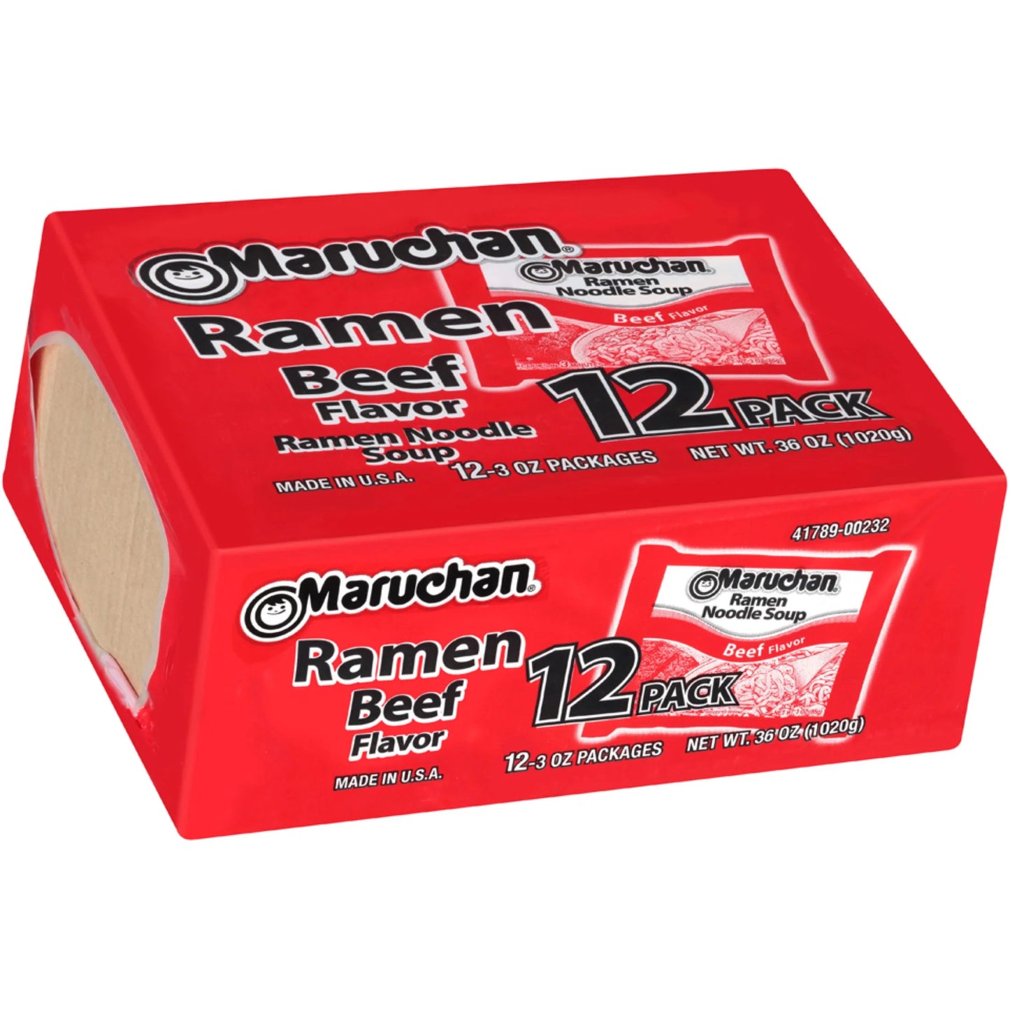 (48 Pack)  Ramen Noodle Beef Flavor Soup, 3 Oz, 12 Count, Shelf Stable Package