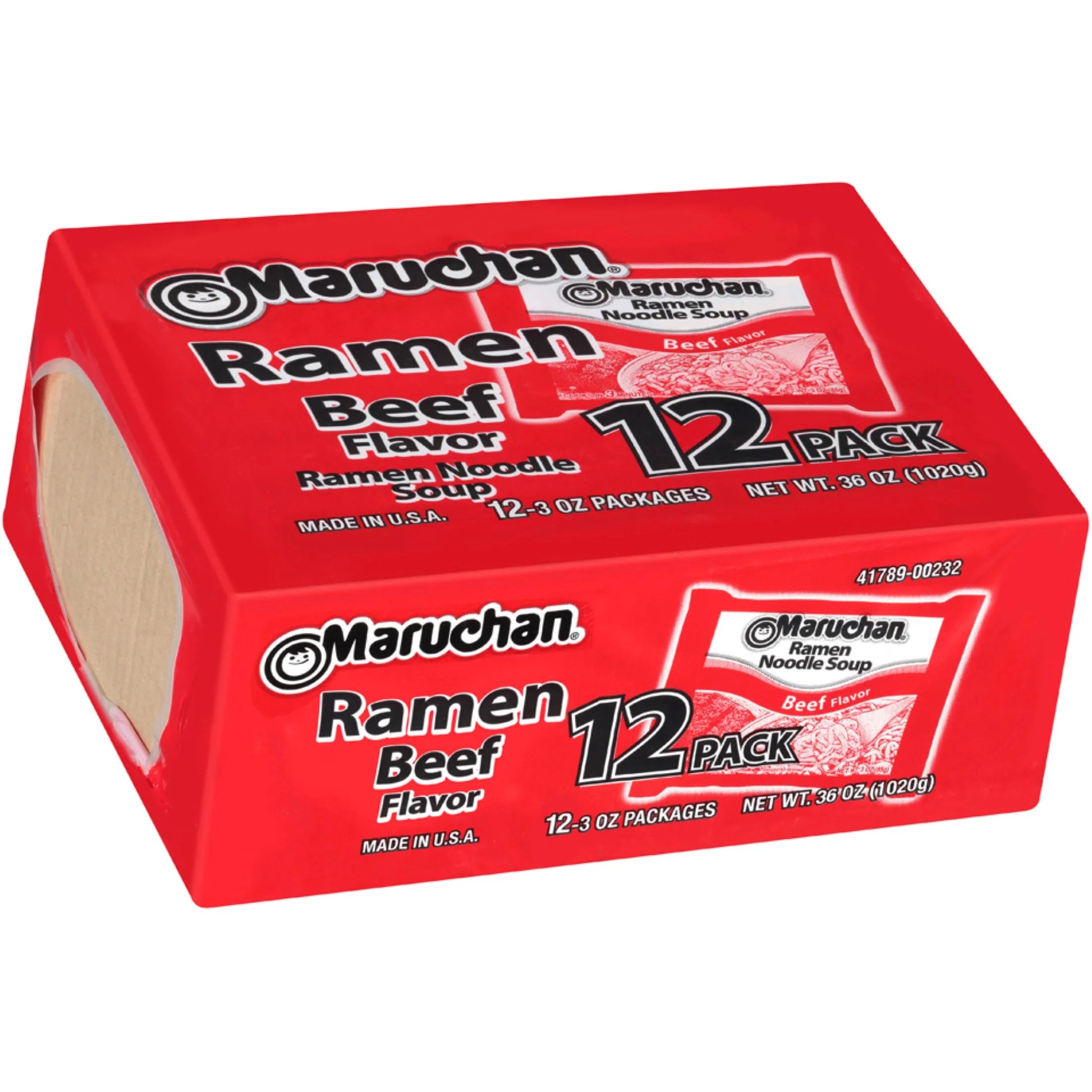 (48 Pack)  Ramen Noodle Beef Flavor Soup, 3 Oz, 12 Count, Shelf Stable Package