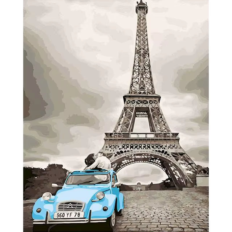 Classical Europe France Paris Eiffel Tower Canvas Paintings Landscape Street Wall Art Posters and Prints Pictures Cuadros Decor