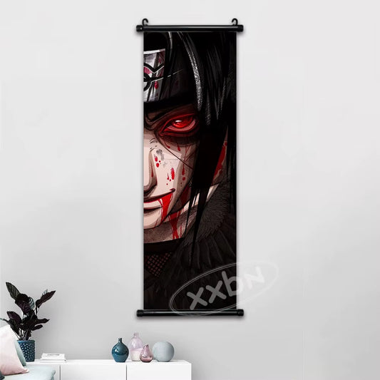 Naruto Hang Painting Anime Wall Artwork Scroll Picture Canvas Cartoon Figures Itachi Uchiha Poster Latest Bedroom Home Decor Bar