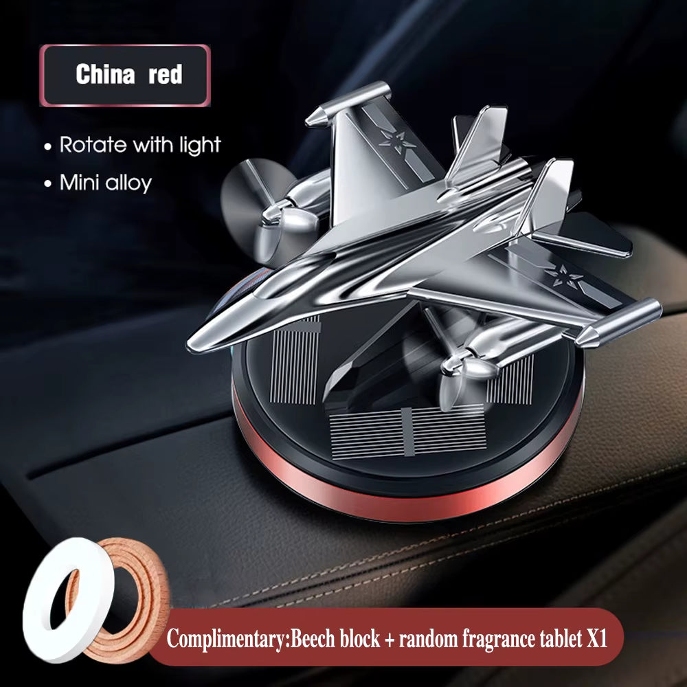 Solar Car Air Freshener Fighter Propeller Flavoring Fragrance Decoration Car Interior Accessories Perfume Diffuser Men and Women