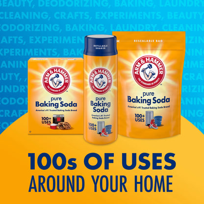 (8 Pack)  Pure Baking Soda, for Baking, Cleaning & Deodorizing, 1 Lb Box
