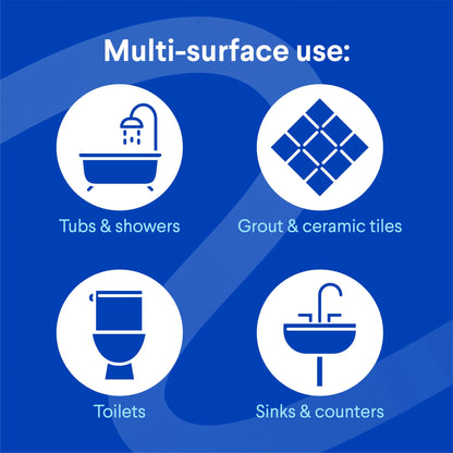 (3 Pack)  Bathroom Bleach Gel and Shower Cleaner Spray, 30 Oz