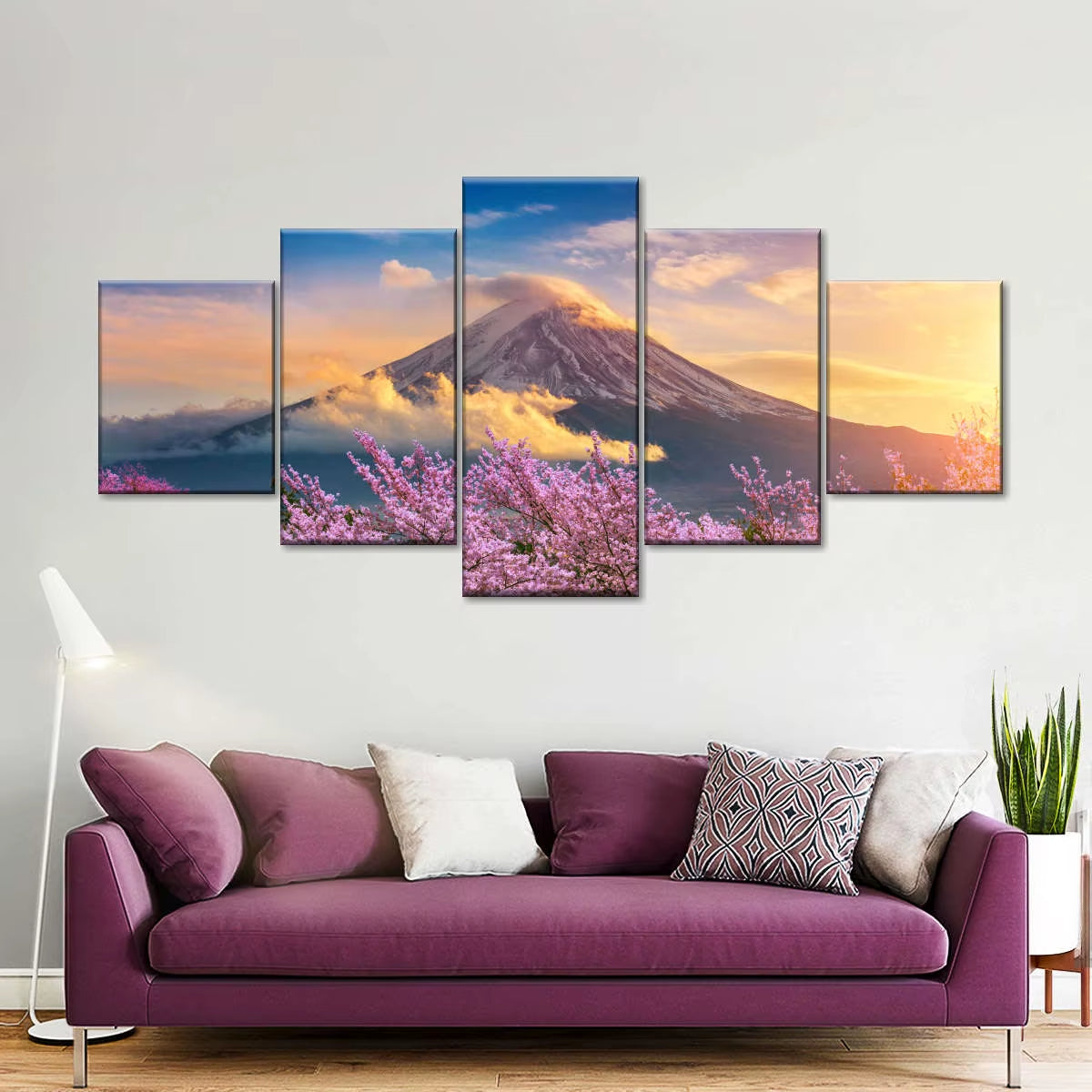 Landscape Canvas Posters Home Decor 5 Pieces Natural Lake Paintings Wall Art Scenery Pictures Modular Living Room Decor Unframed