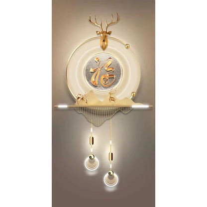 Nordic Style Golden Deer Tree Canvas Poster Prints Luxurious Wall Art Modern Canvas Paintings for Your Living Room Home Decor